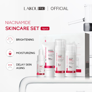 LAIKOU Pro 5 % Niacinamida 4pcs Atraso No Envelhecimento Brilhante Cuidados Com A Pele Hidratante