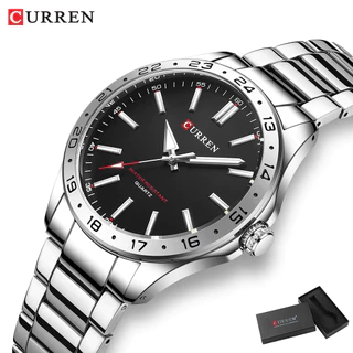 CURREN Relógio Original À Prova D'água Masculino D'água Ponteiro Luminoso Casual Simples Esportivo Quartzo 3ATM 8452