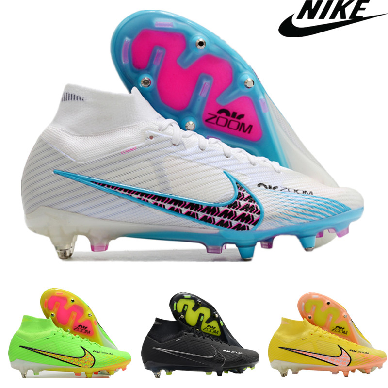 Football boots Nike Assassin 15 Strap HighTop SG Tênis de Botas de Futebol Masculino Feminino Air Zoom Mercurial Superfly IX Elite SG39-450101HJ