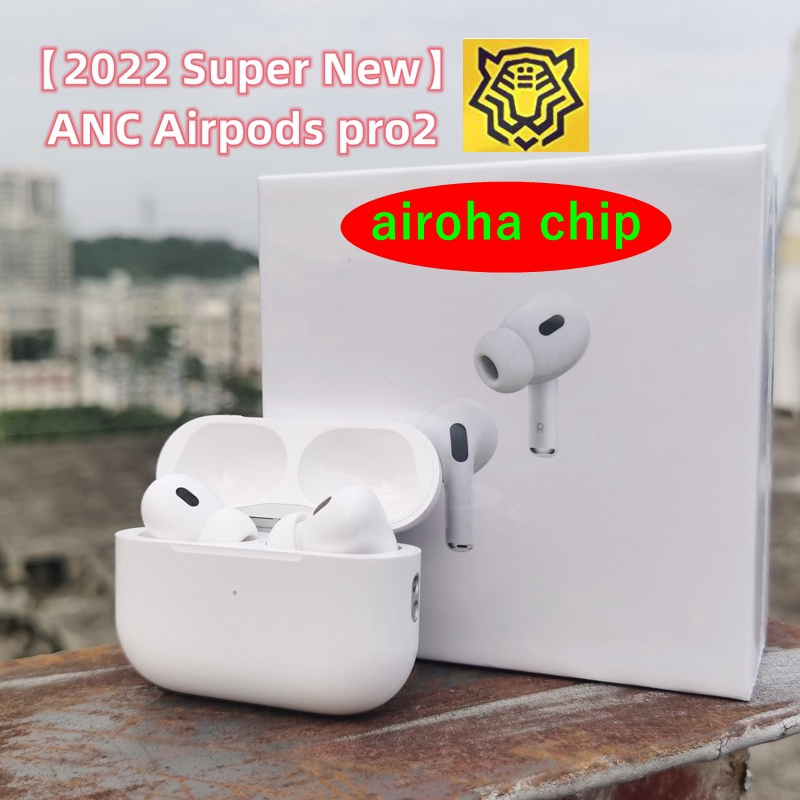 Airoha Chip Airpods Pro 2 ANC Cancelamento de Ruído Nome Pesado GPS Fone de ouvido Bluetooth sem fio TWS Subwoofer Headset com Microfone