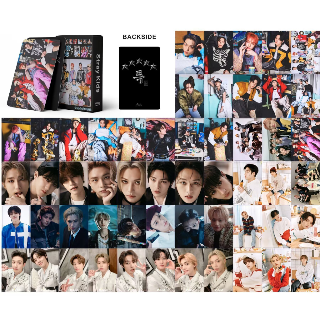 55pcs Cartões Fotográficos Stray Kids MAXIDENT 2022 Álbum LOMO