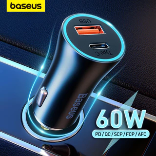 Baseus 60W Carregador De Carro Com Suporte De Carga Rápida Para Phone em Oferta na Shopee