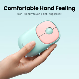 Rato UGREEN Mouse Silencioso 2.4G Bluetooth Recarregável Sem Fio Forma Ergonômica Silenciosa Clique 4000 DPI ParaMacBook