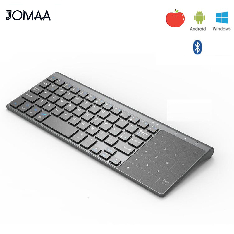 teclado sem fio, botão de troca de modo 2,4 GHz touchpad sem fio ultra mini  fino usb recarregável melhora a velocidade de digitação para x caixa de