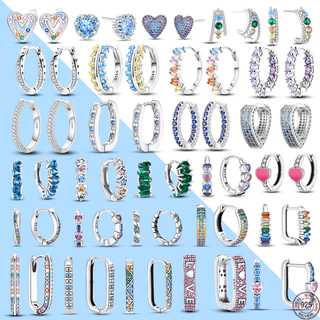 2023 Novo Estilo 925 Prata Geométrica Prata Geométrica Cubic Inlaid Zircon Brincos Original Adequado para Senhoras Casamento Noivado Festa de Aniversário DIY Requintado Joia Personalização