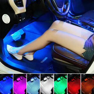 faixa de luz ambiente luzes do carro LED Para Pés De Carro USB Automotiva Interior 12V Decorativa Ambientes Internos De Automóveis
