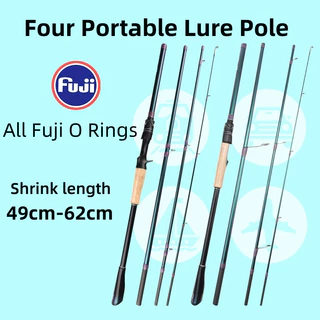 Vara De Pesca Mavllos FUJI De 4 Seções multi-, Haste De Viagem Com Boca De Cavalo Ajing Fast Ultralight Spinning Casting Rod for Trout Solid UL Tip Lure 1-8g