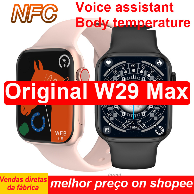 Microwear W29 Max Series 9 Smart Watch Men Body Temperature NFC Real Feel Game GPS Tracker Bluetooth Call iwo Smartwatch