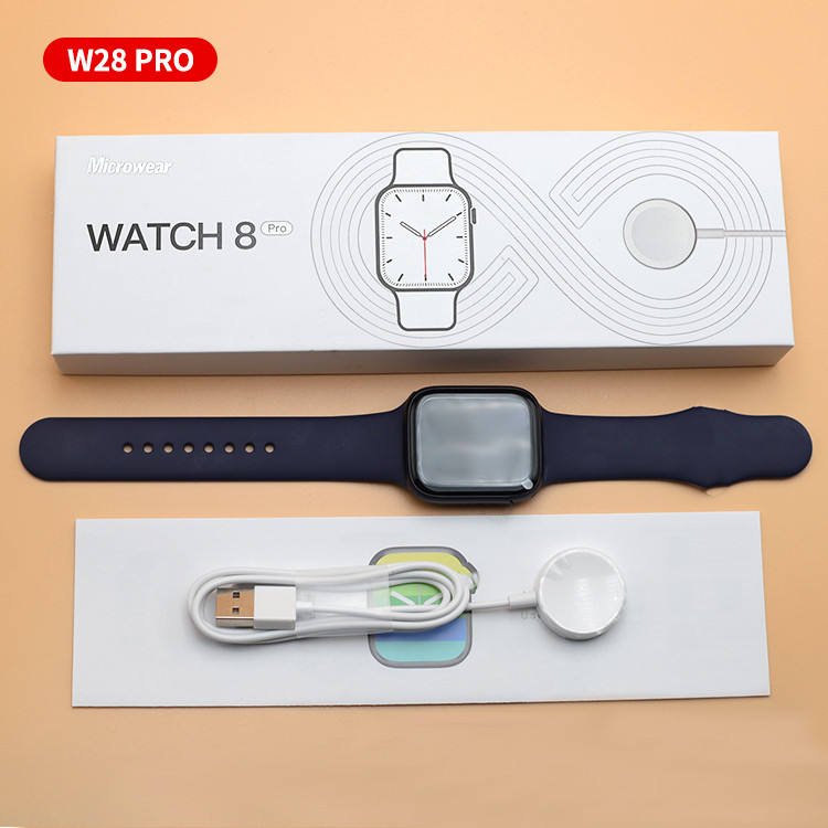 W28 Pro Smartwatch Watch 8 À Prova D'água IP68 Com Carregador Sem Fio Siri NFC De 1,95 Polegadas ecg PK W68