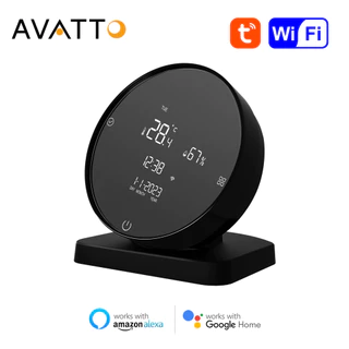 AVATTO Tuya WiFi IR Controle Remoto Com Sensor De Temperatura E Umidade , Controlador Infravermelho Doméstico Inteligente 3 Em 1 Para Alexa Google