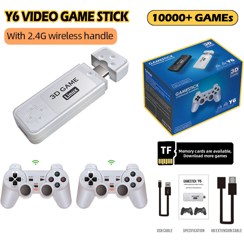 Videogame Stick 10mil jogos, 2 Controles Sem Fio Console Original Port –  sojup
