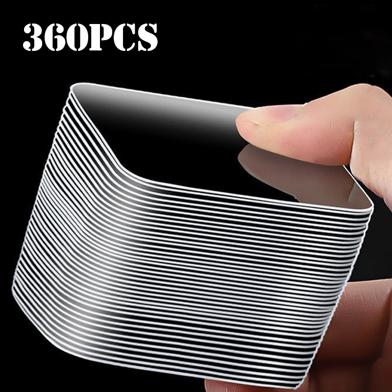 180/360pcs Adesivos De Parede Transparentes Fita Adesiva Dupla Face Não Marcante Nano Transparente À Prova D'água Para Casa