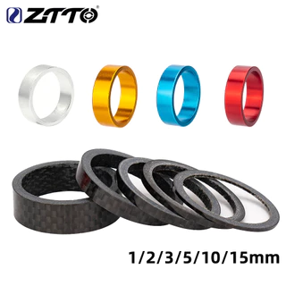 ZTTO Arruela De Fone De Ouvido Para Bicicleta Espaçador De Haste 1 2 3 5 10 15mm Anel De Carbono Liga De Alumínio Adaptado Forquilha De 28,6mm
