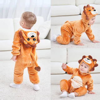 Macacão Para Recém-Nascidos Com Estampa De Leão/Pijama/Infantil Masculino