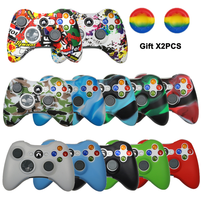 Capa Protetora De Pele Silicone Macia Para XBox 360 Controller Protector Gamepad Caps Acessórios