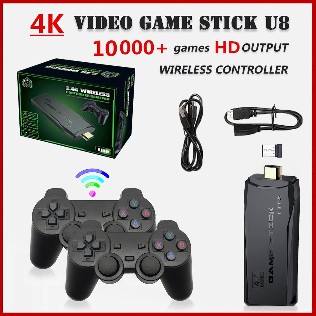 Compra online de 4k jogo vara console de jogos de vídeo embutido 20000 +  jogos para ps1/fc/gba controlador sem fio gamepad retro jogador de jogo  portátil