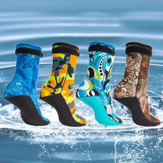 Meias De Mergulho Com Snorkel Para Crianças 3mm Antideslizantes Camuflagem De Inverno