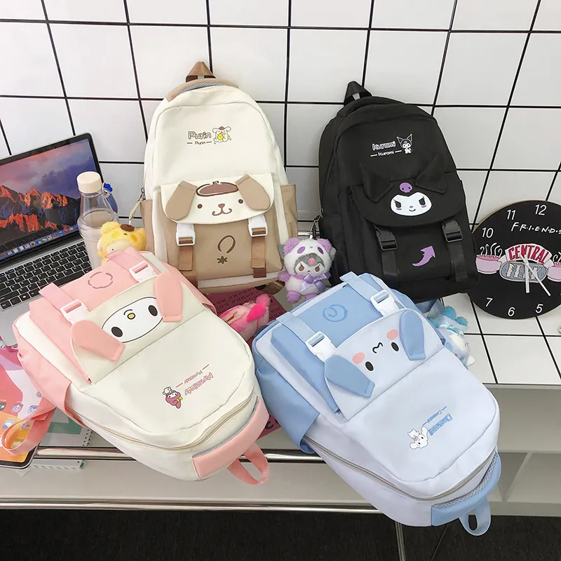 Sanrio Backpack My Melody Kuromi Cinnamoroll Mochila Para Estudantes De Grande Capacidade Viagem Ao Ar Livre Bolsa De Lazer