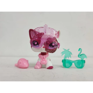 1pcs/lot Littlest pet Shop Toy CAT Com Acessórios # 003 Figura De Ação Da LPS