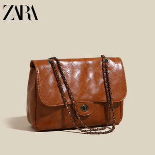 ZARA Ladies OL Bag Fashion Retro Saco De Grande Capacidade Corrente De Diamante Novo Ombro Para O Axilas Feminino