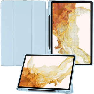 Compatível Com A Capa Samsung Galaxy Tab S9 Plus | Material TPU + PU Porta-Caneta S Embutido Estojo Protetor De Sono/Wake Automático Para Ultra