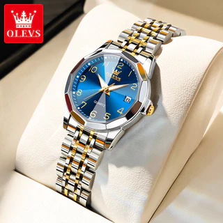 Relógio OLEVS Feminino À Prova D'água Em Ouro original De Luxo Aço Inoxidável 9970