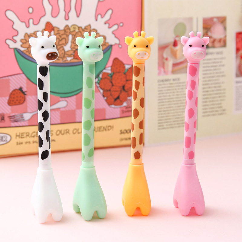 Novo Girafa Criativa Caneta Rollerball De Pé Em Decoração De Estilo Desenho Animado De Alta Aparência Assinatura Estudantil