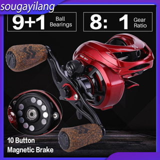 Ak2000 Magnetic Brake Fishing Reel Rotating Button 12 Gears