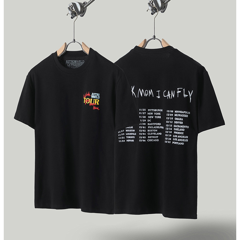 Cola Importada +Travis Cactus Astroworld Logotipo Astroworld Cor Sólida Carta Impressa Camiseta de manga curta Unisexo