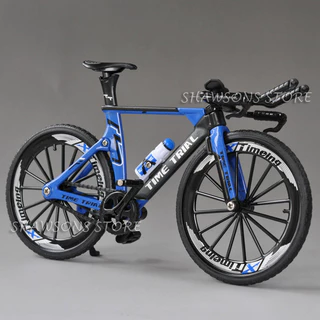 1 : 10 Balança Diecast Metal Bicicleta Modelo Brinquedos T.T Time Trial Racing Bike Miniatura Réplica