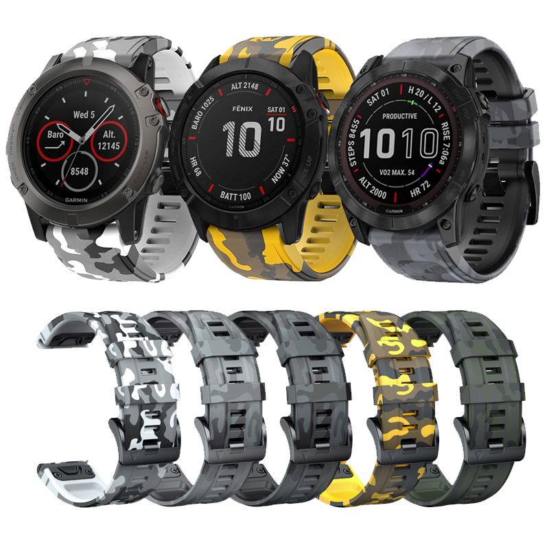 Bracelete em Silicone Suave para Garmin Fenix 7X/6X GPS/6X Pro