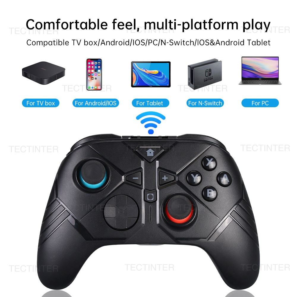 Controlador Bluetooth Sem Fio Para notebook Com Computador Android Gamepad Joystick PC De Dupla Vibração TV Box Sensores De Salão De 6 Eixos