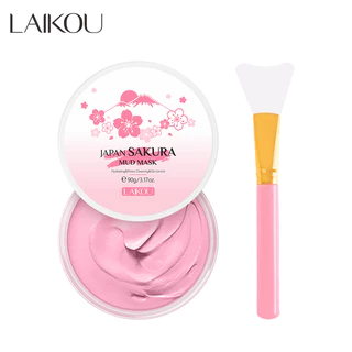 LAIKOU Máscara Verde De Chá Sakura De Argila Limpeza Dos Poros Cravos