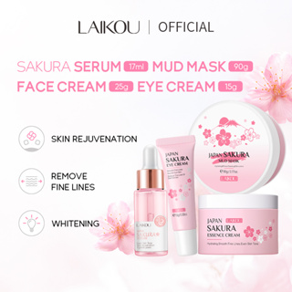 LAIKOU 4pçs De Creme Redutora Facial Sakura Sérum