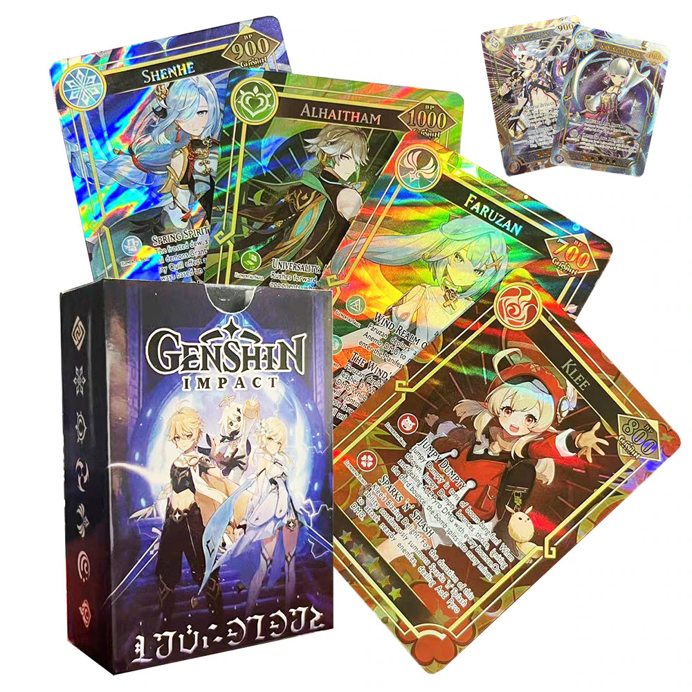 Kits 60 Cartas de Genshin Impact Brilhantes Raro UR/UTR TCG Aleatório