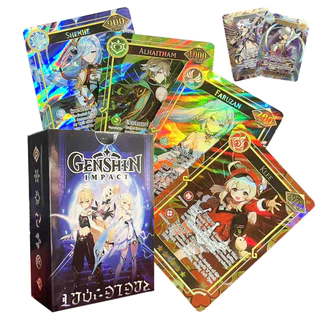 Kits 60 Cartas de Genshin Impact Brilhantes Raro UR/UTR TCG Aleatório