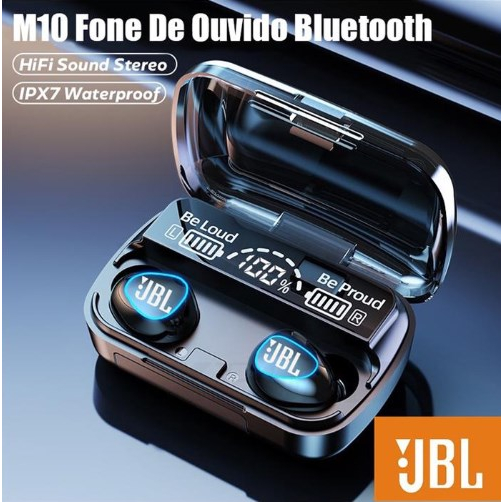 JBL M10 Bluetooth 5.1 Wireless 9D Stereo Sport Fones De Ouvido À Prova D’água Com Caixa De Carga 3500 mah