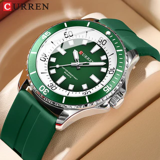 Novo Relógio CURREN Original Marca De Masculino Autêntico Ponteiro Luminoso Correia De Silicone Moda Casual Negócios Esportivos Quartzo À Prova D