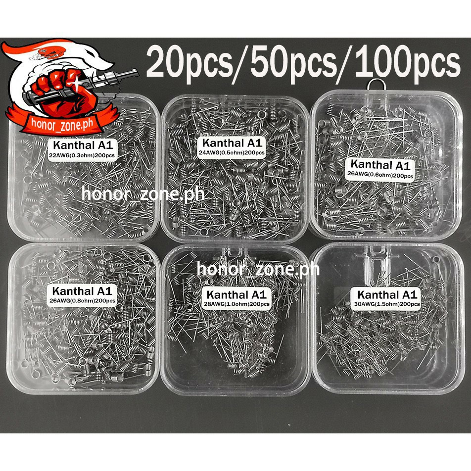 Kanthal A1 Fio Espiral De Bobina De Aquecimento Único AWG 22/24/26/28/30/32 Acessórios Para Bobinas