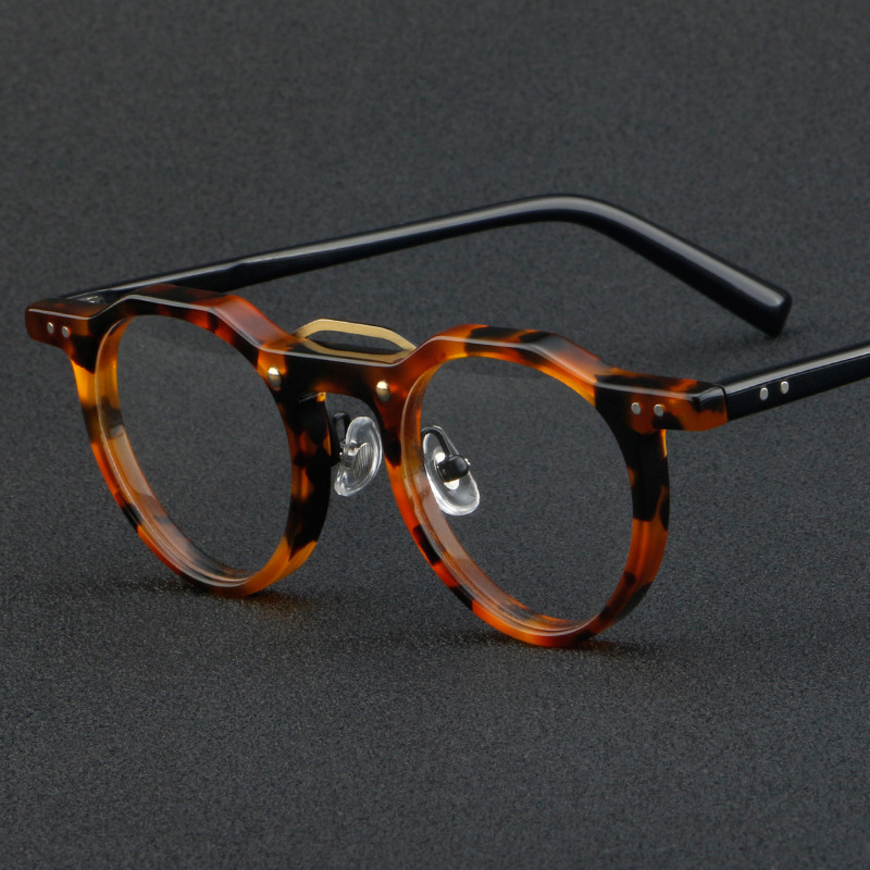 Moldura De Óculos Óptica Fashion Optical Glasses Frame Homens Mulheres De Acetato Vintage Eyeglasses 5805