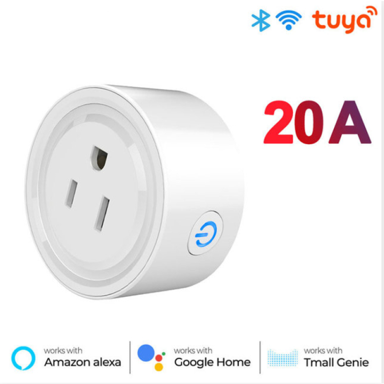 Tuya WiFi Smart Plug , 16A , Conexão US , Tomada Para Monitor De Energia , Controle De Voz , Funciona Com Alexa , Google Home