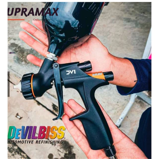 Devilbiss DV1-B1 + Pistola De Pulverização Clearcoat Spray Gun 600ml Copo De 1,3 Pontas