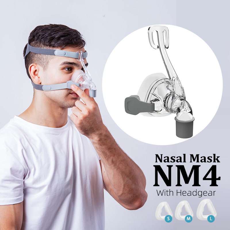 BMC Máscara Nasal E Face Inteira CPAP Auto BiPAP Acessórios Com Fita De ...