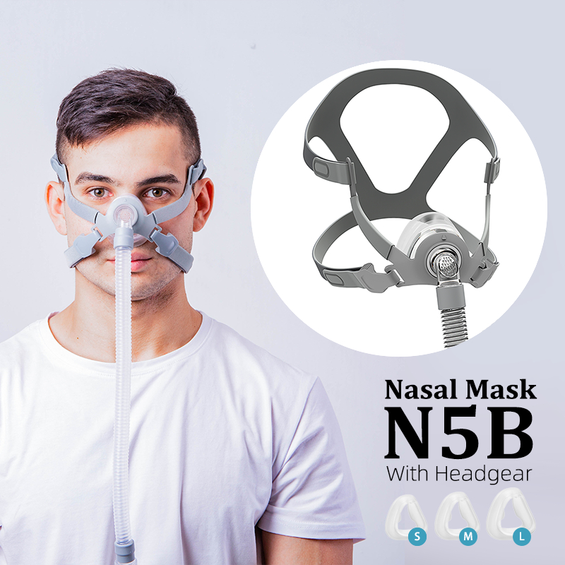 BMC Máscara Nasal E Face Inteira CPAP Auto BiPAP Acessórios Com Fita De ...