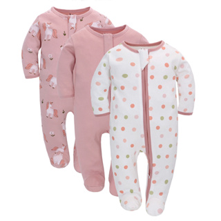 Roupas De 3 Peças Com Zíper Baby Boy Girl Clothes Manga Longa Conjuntos De Primavera E Outono 0-12M Romper Macacão Para Recém-Nascidos em Oferta na Shopee