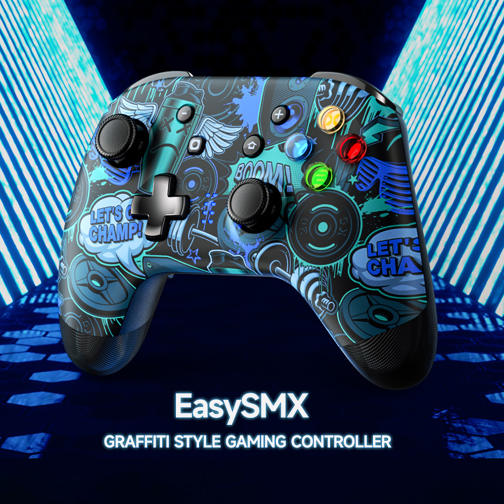 EasySMX-controlador de jogos sem fio, gamepad bluetooth, Steam