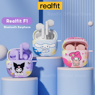 Realfit F1 Earbuds Sem Fio TWS Bluetooth 5.3 Com Estojo Colorfull Cute Case Microfone Excelente Qualidade De Som