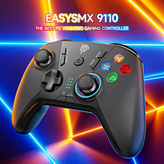 EasySMX SL-9110 2.4G Controlador de jogos sem fio para Windows PC/Steam Deck/PS3/Android TV BOX, Joystick de Gamepad Plug and Play de Vibração Dupla com 4 Teclas Personalizadas, Bateria de Até 14 Horas, Funciona para Nintendo Switch