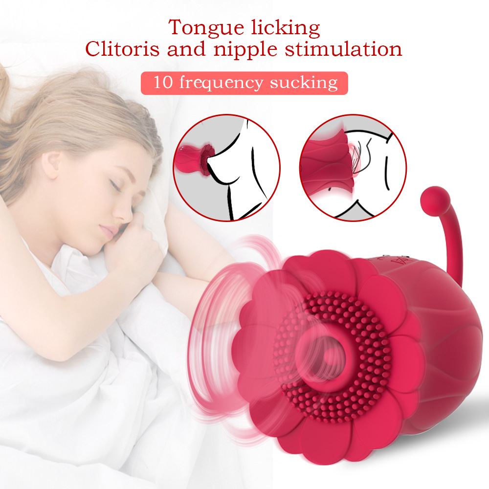 Novo Sugador De Girassol Para O Massageador De Vibração De Língua Feminina Prazer Divertido E