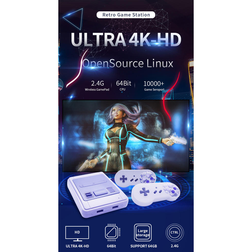 Super Nintendo Console De Vídeo Game, Para Sega Vídeo Game 4k Hd-out, 1600  Jogos Retrô, Mini Controle Com Fio, Emulador All-in-one, Presente -  Consoles De Vídeo Game - AliExpress